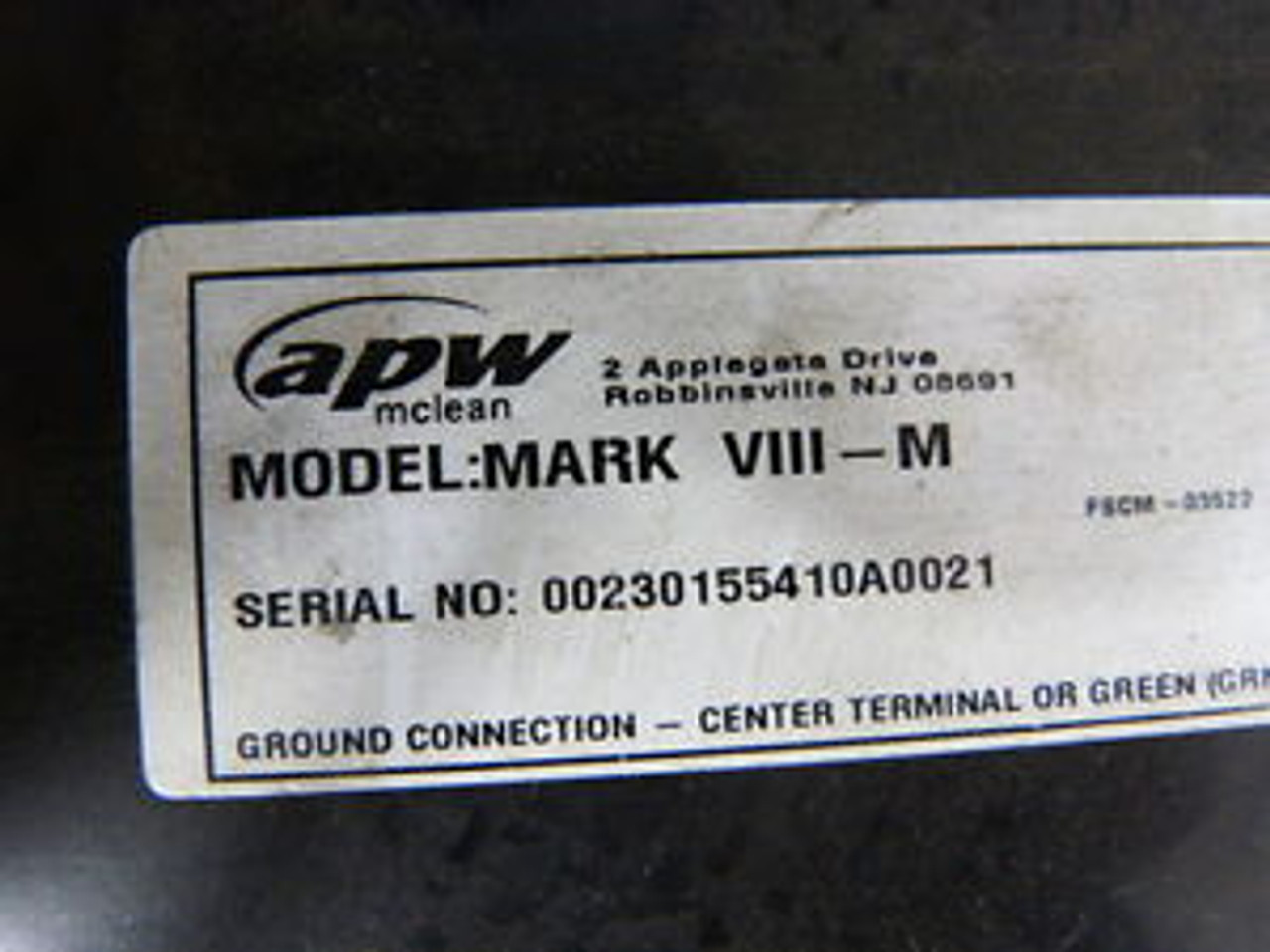 APW MARK-VIII-M Exhaust Blower Fan Assembly USED