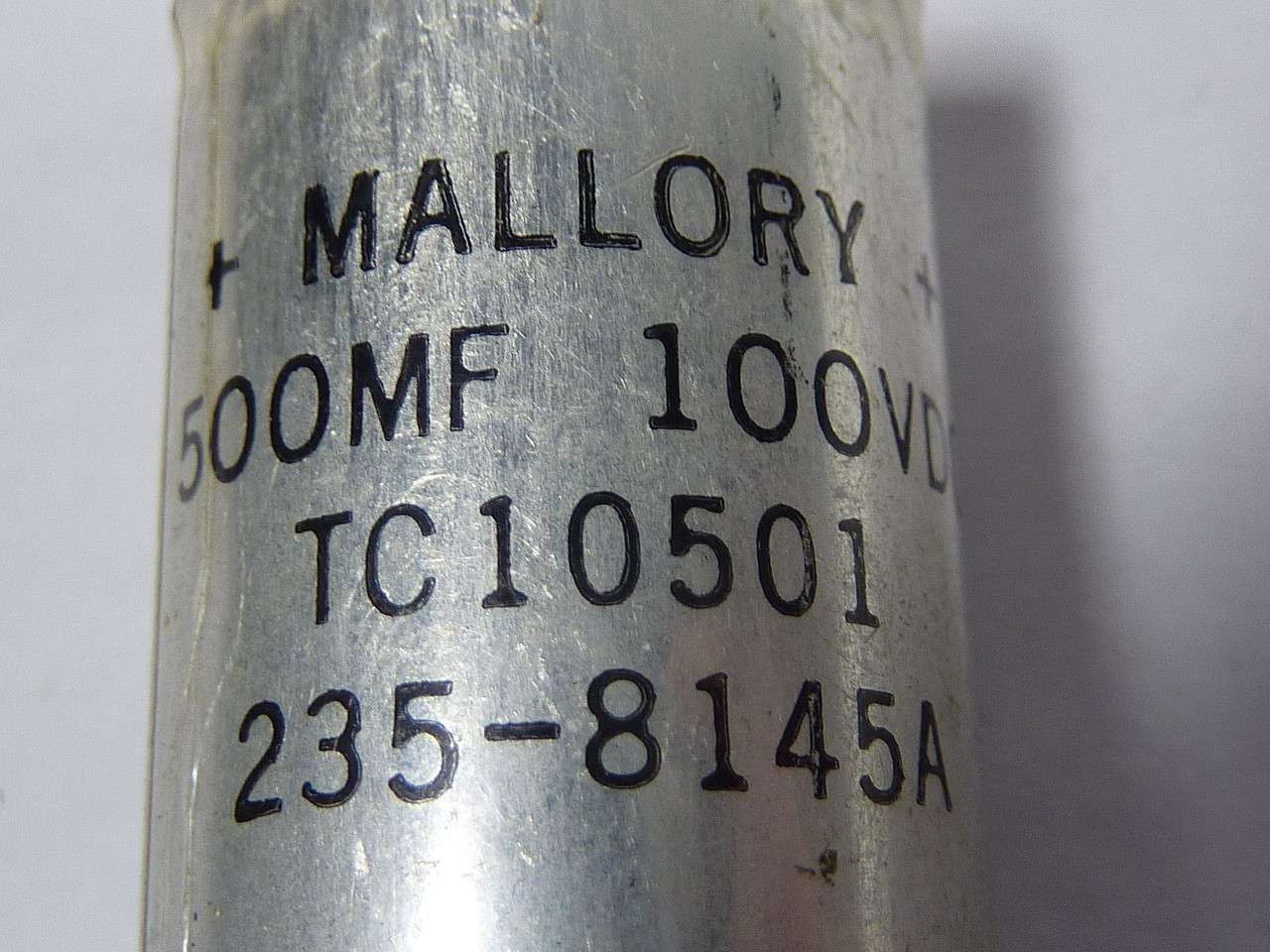 Mallory TC10501 Electrolytic Capacitor 500mfd 100VDC USED