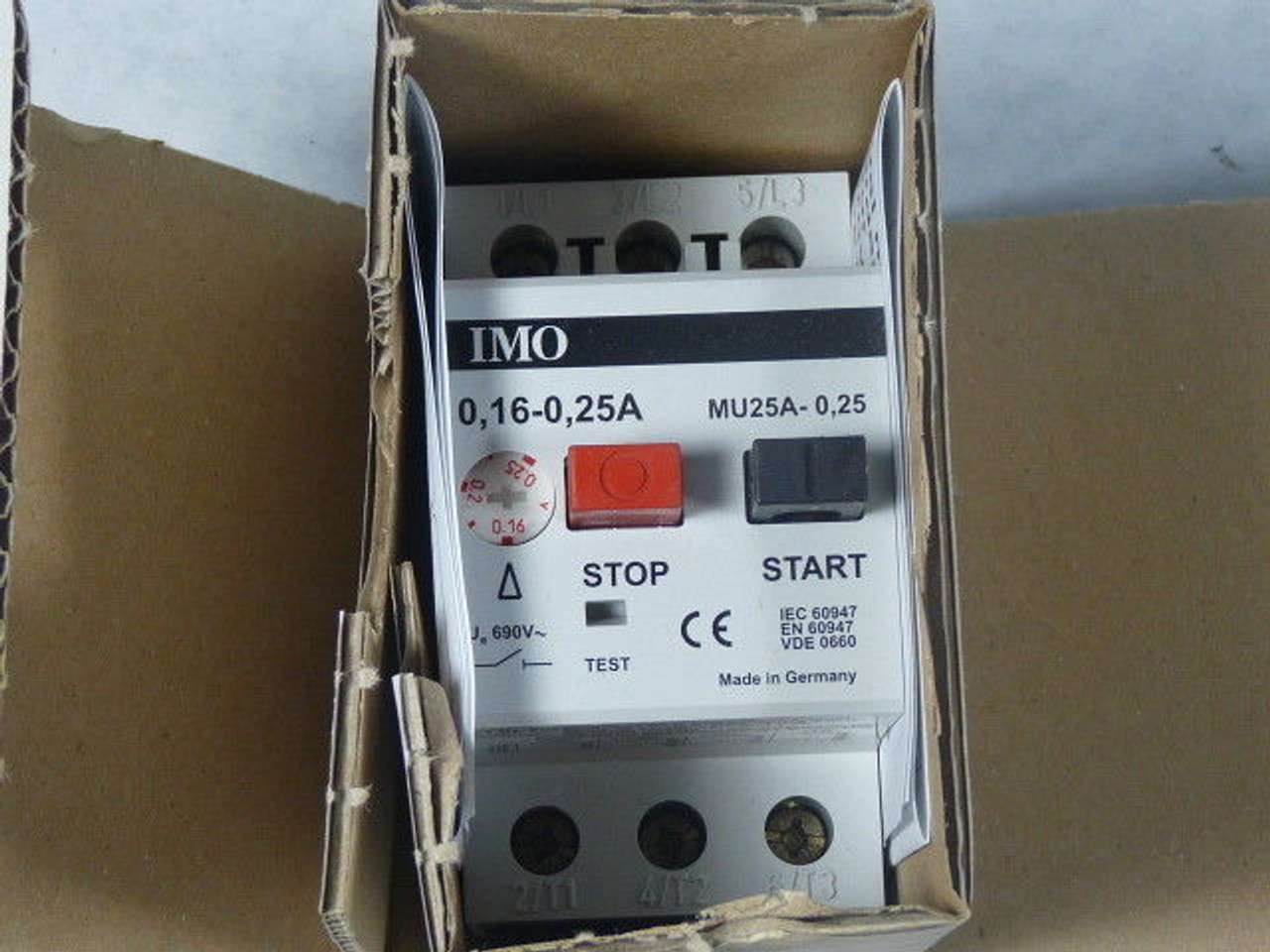 IMO MU25A-0.25 Thermal Manual Motor Stater 0.16-0.25A ! NEW !