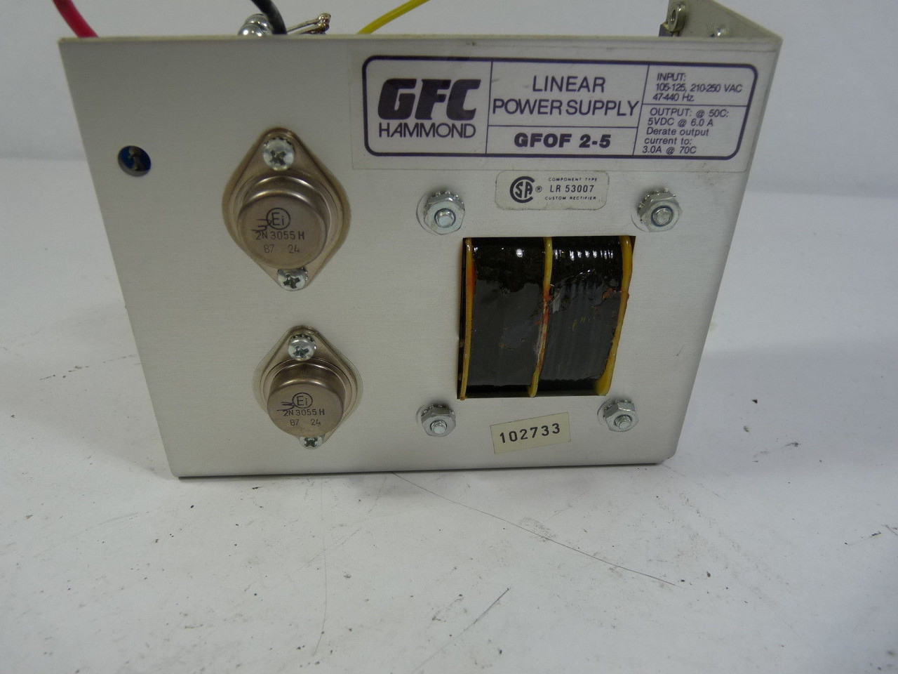 Hammond GFOF 2-5 Linear Power Supply USED