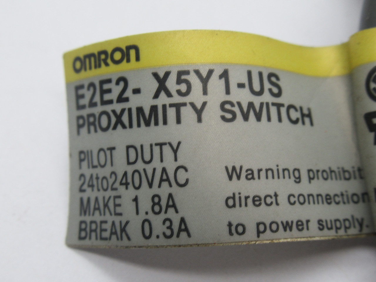 Omron E2E2-X5Y1-US Inductive Proximity Sensor 24-240VAC 2m Cable SHELF WEAR NOP