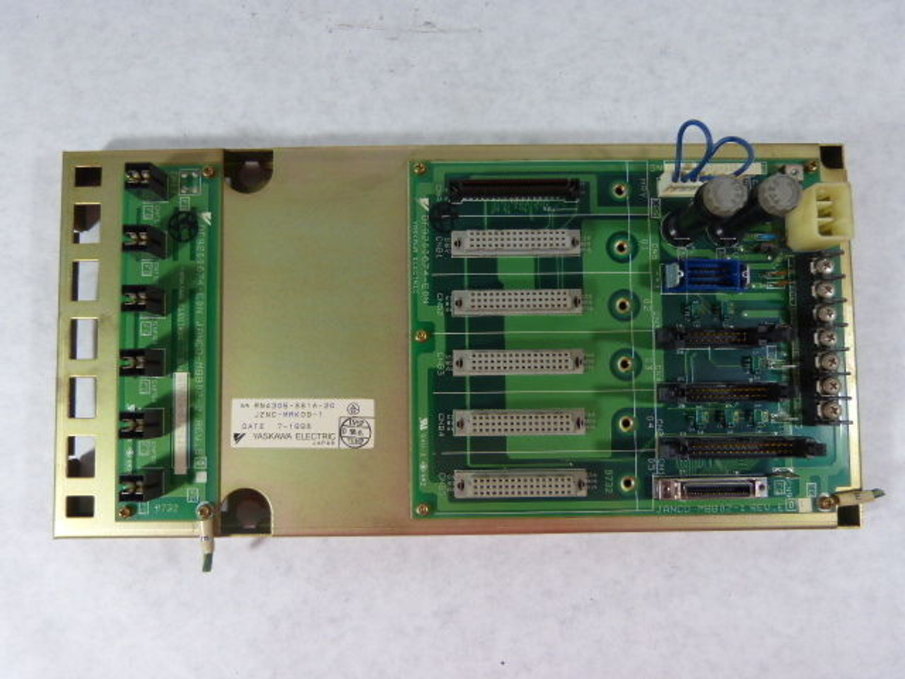 Yaskawa JZNC-MRK09-1 with JANCD-MB02-2 & JANCD-MBB02-1 PC Board Backplane Rack USED