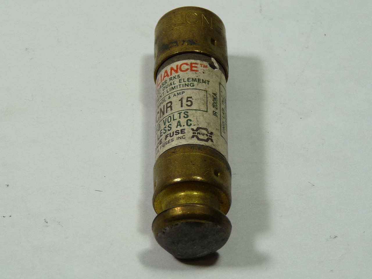 Reliance ECNR15 Time Delay Fuse 15A 250V USED