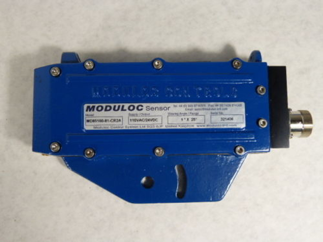 Moduloc MD85100-81-CR2A Hot Metal Detector 110VAC 24VDC ! NOP !