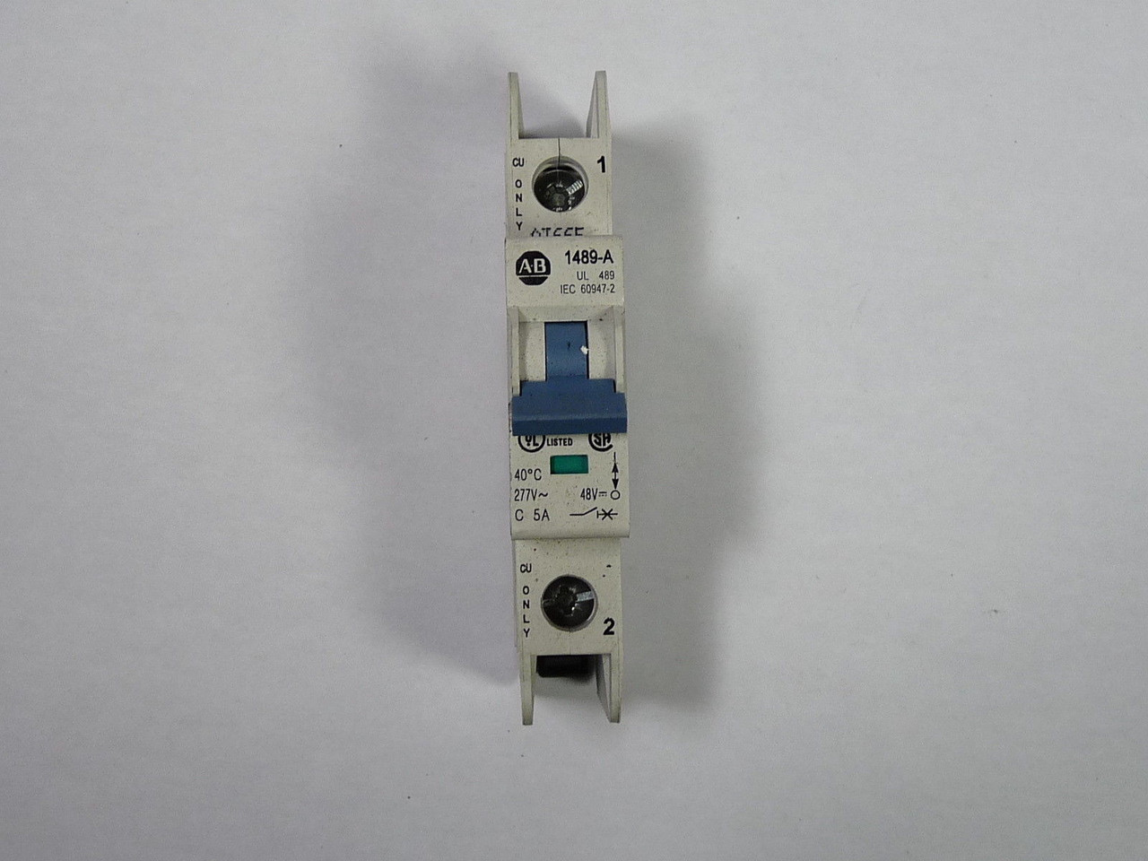 Allen-Bradley 1489-A1C050 Miniature Circuit Breaker 5A 277V 1 Pole USED