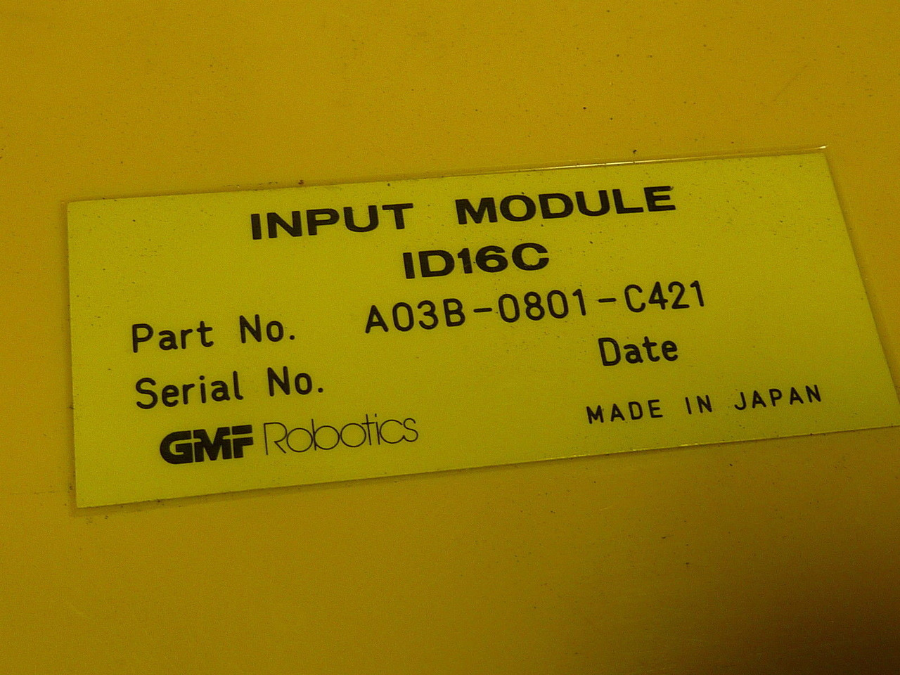 Fanuc A03B-0801-C421 Input Module ID16C USED