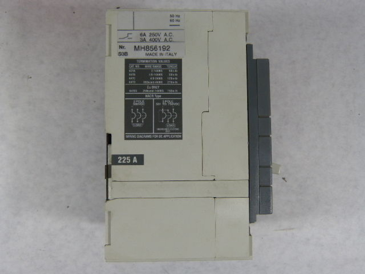 Allen-Bradley S3B-225-DW Circuit Breaker 225Amp 3 Pole ! NEW !