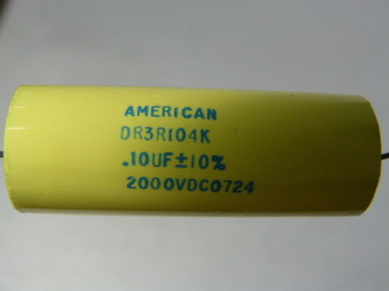 American Capacitor Corp DR3R104K Capacitor .10uf 10% 2000VDC ! NOP !