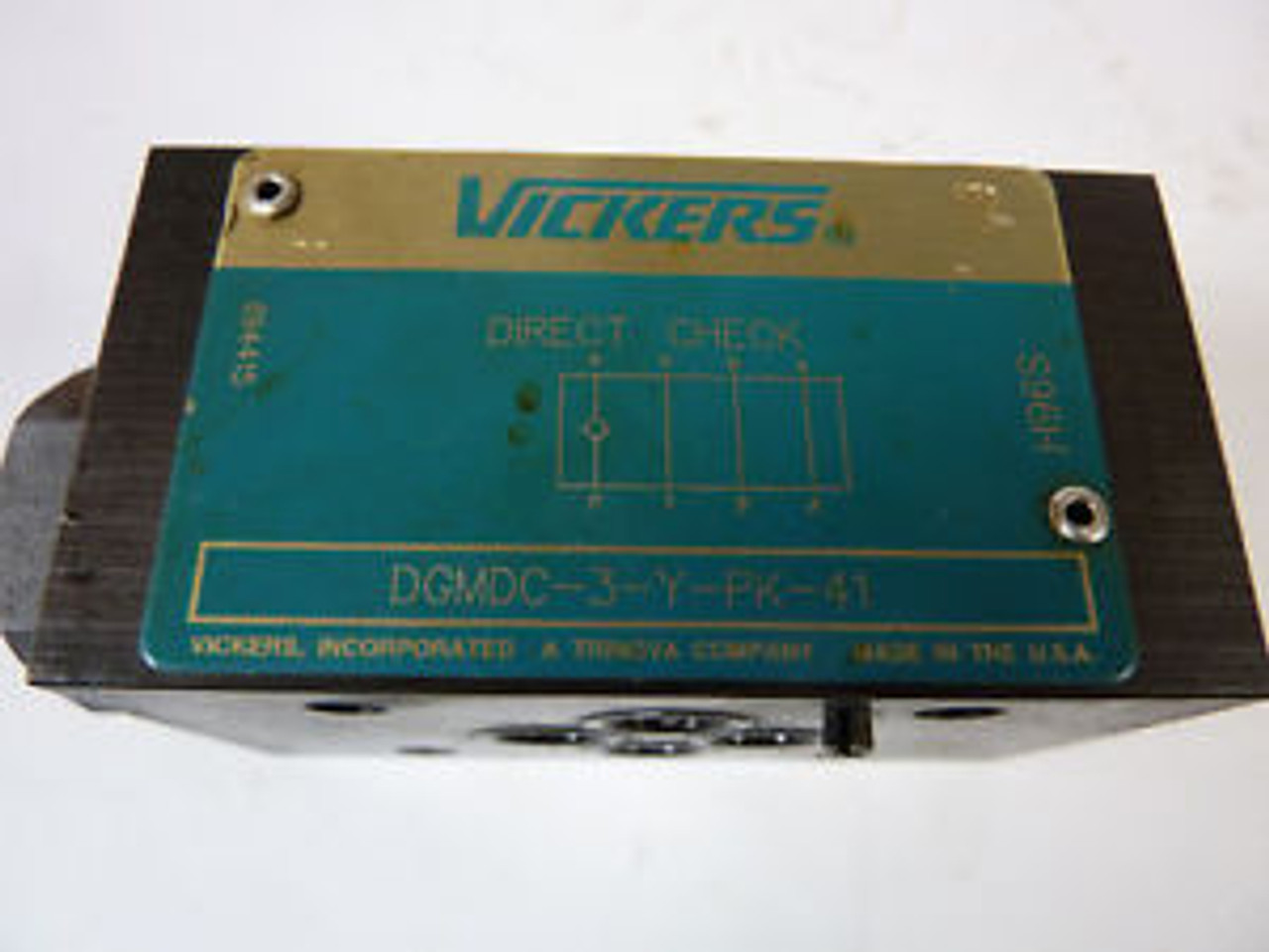 Vickers DGMC-3-Y-PK-41 Direct Check Valve USED