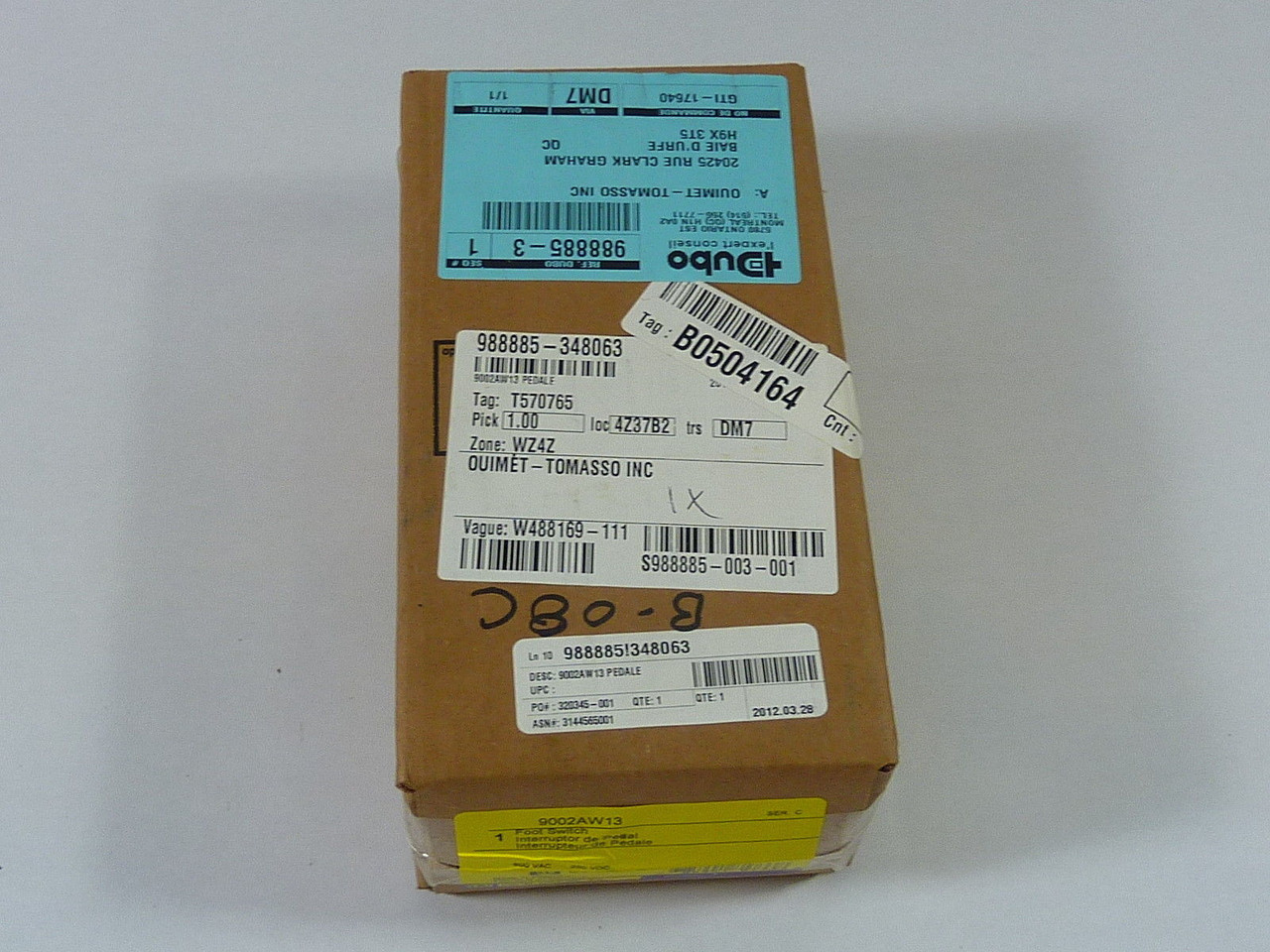 Square D 9002AW13 Foot Switch .6A 600VAC ! NEW !