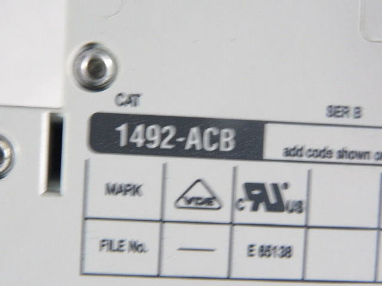Allen-Bradley 1492-ACBH1 Circuit Breaker Module 6A 277VAC USED
