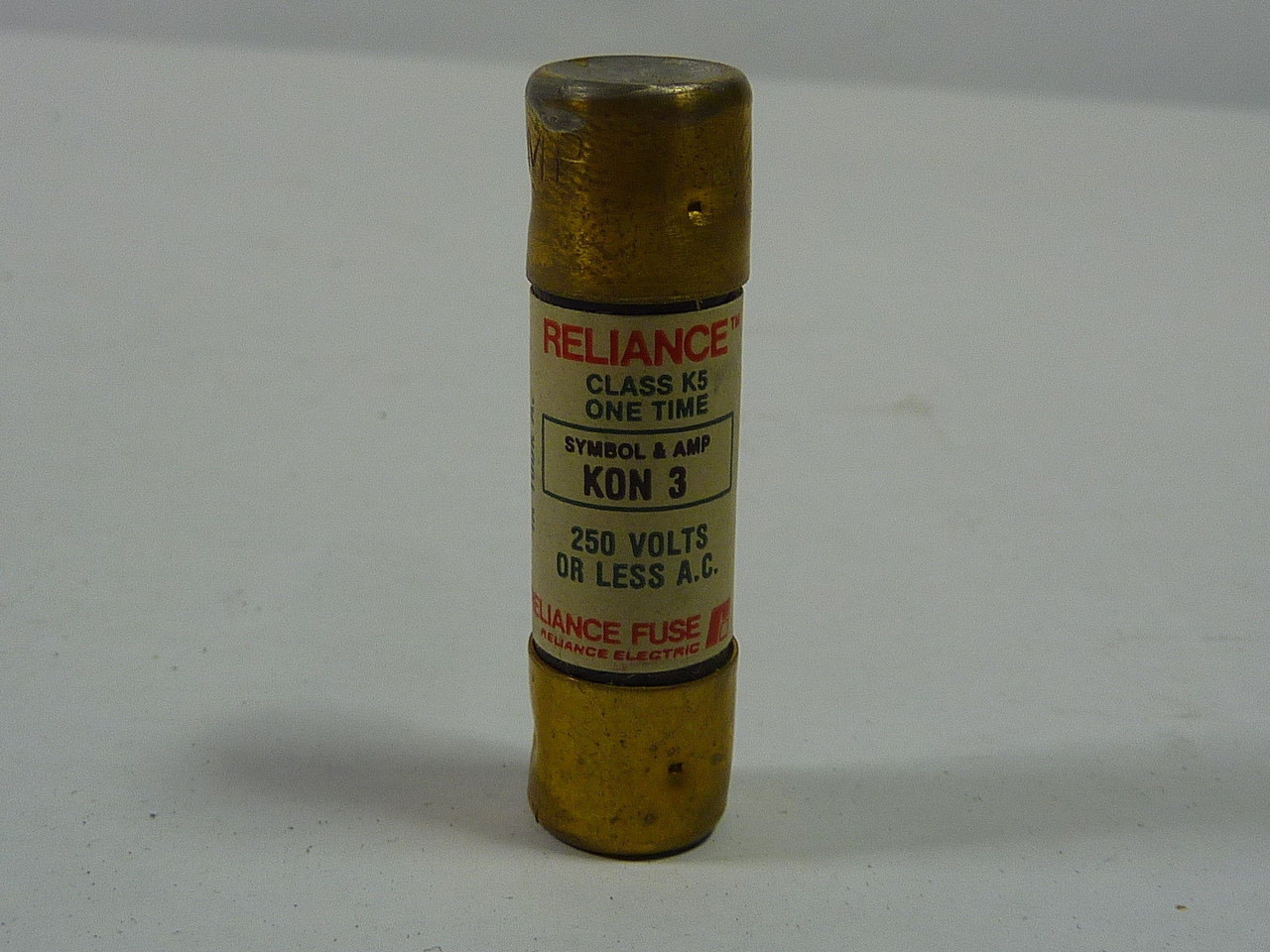 Reliance KON-3 One Time Fuse 3A 250V USED