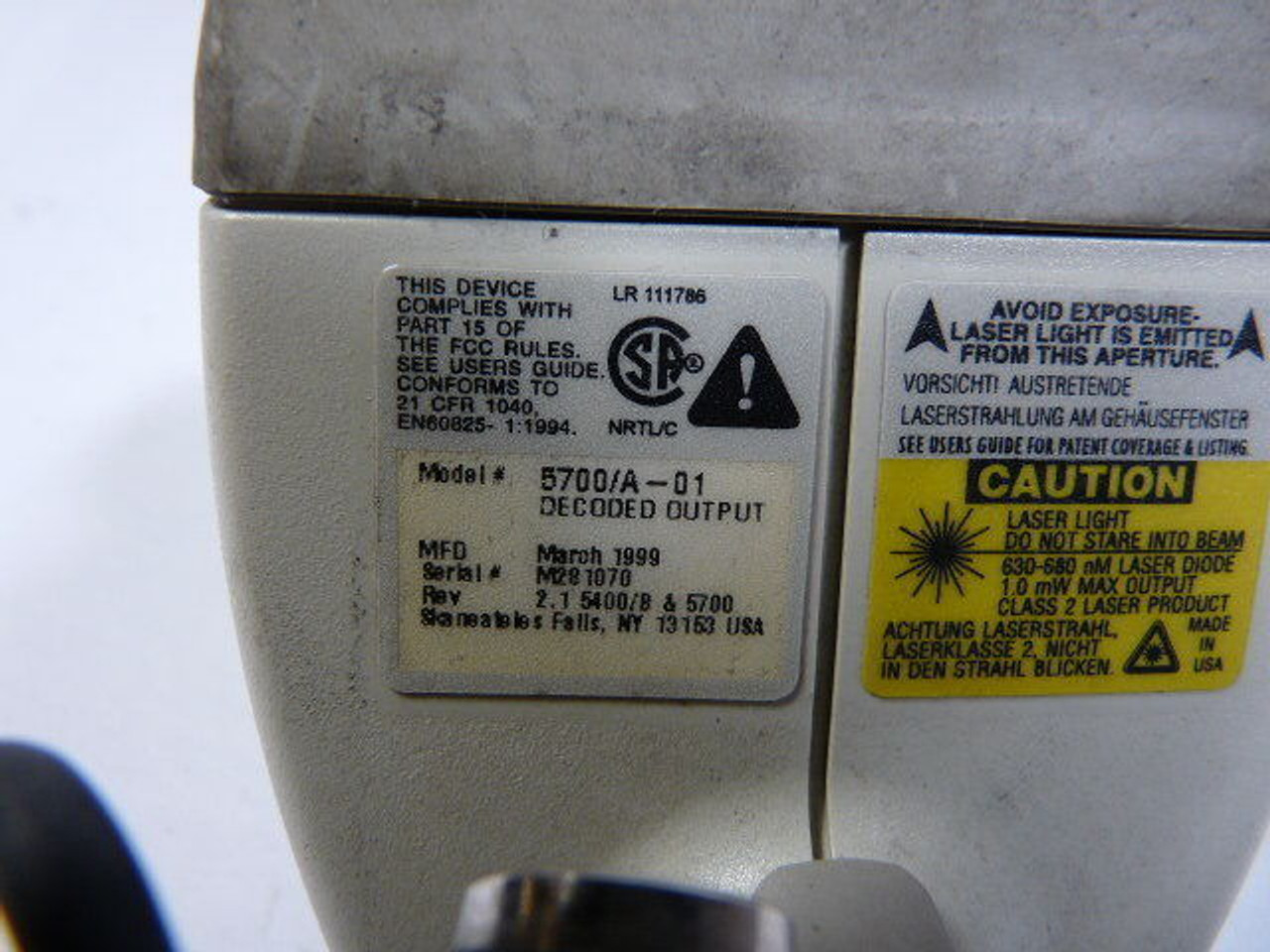 Welch Allyn 5700/A-01 Barcode Scanner USED