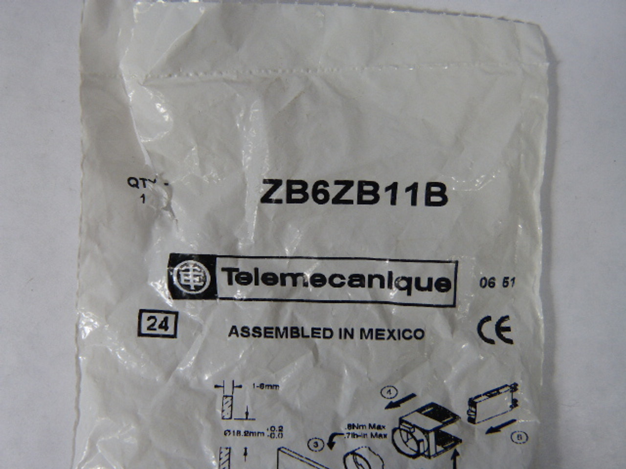 Telemecanique ZB6ZB11B Pushbutton 16mm ! NWB !
