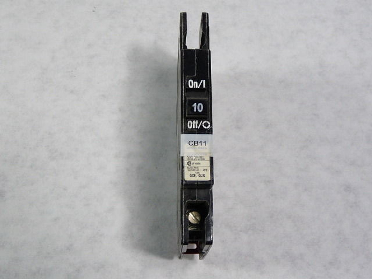 Cutler Hammer QCR1010 Circuit Breaker 1-Pole 10A 120/240VAC USED