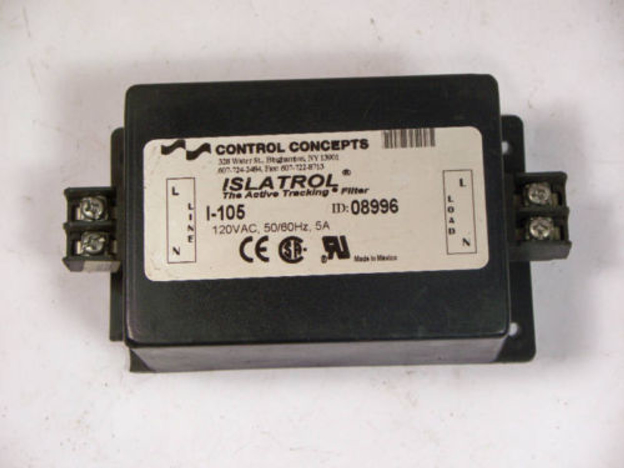 CONTROL CONCEPTS I-105 Active Tracking Filter USED