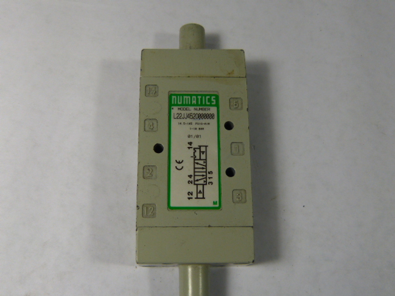 Numatics L22JJ4520 Pneumatic Pilot Valve 14.5-4145PSIG USED