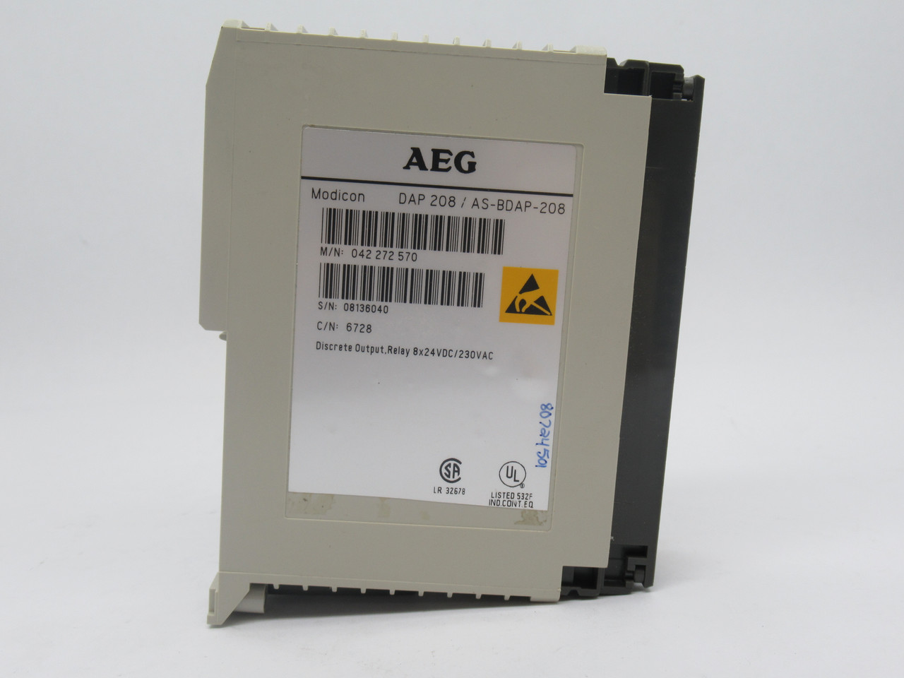 AEG AS-BDAP-208 Discrete Output Module 8x24VDC/230VAC USED