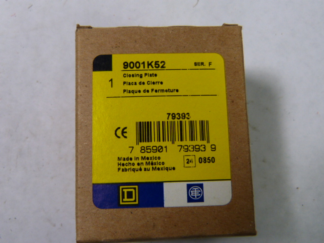 Square D 9001K52 Closing Plate ! NEW !