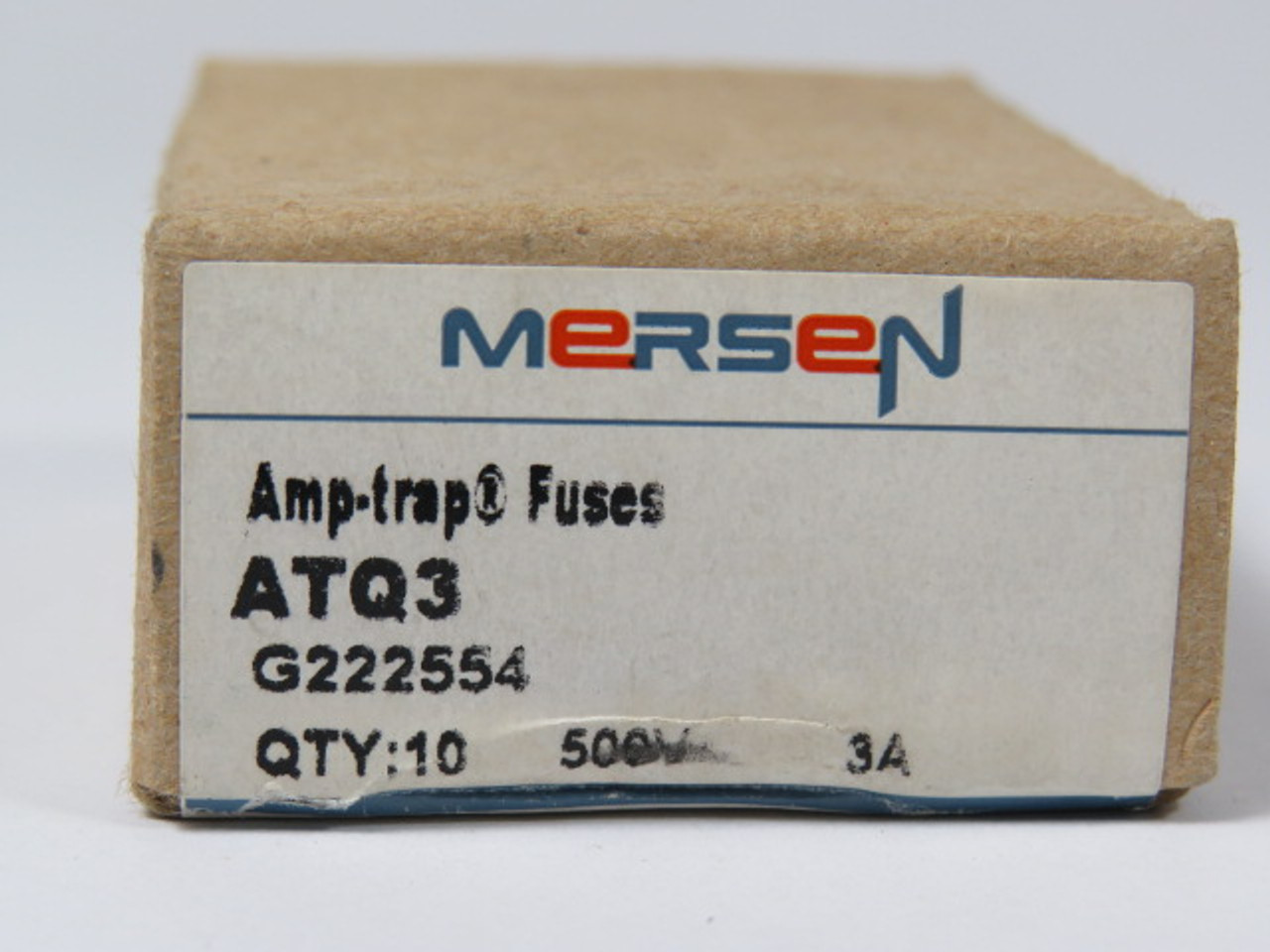 Mersen ATQ3 Time Delay Fuse 3A 500V Lot of 10 ! NEW !