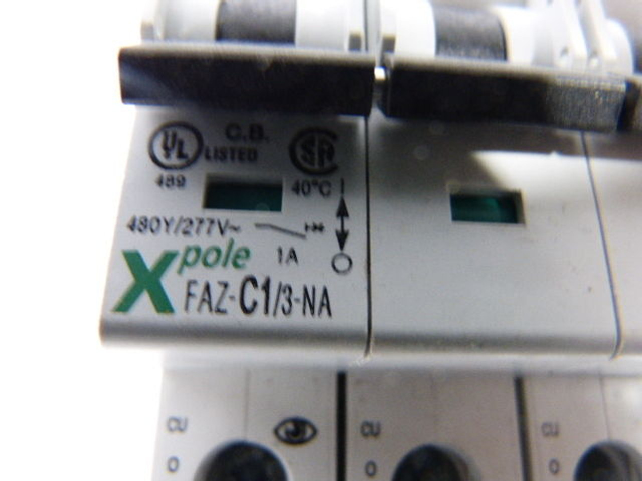 Moeller FAZ-C1/3-NA Miniature C-Curve Circuit Breaker 3-Pole 1Amp USED