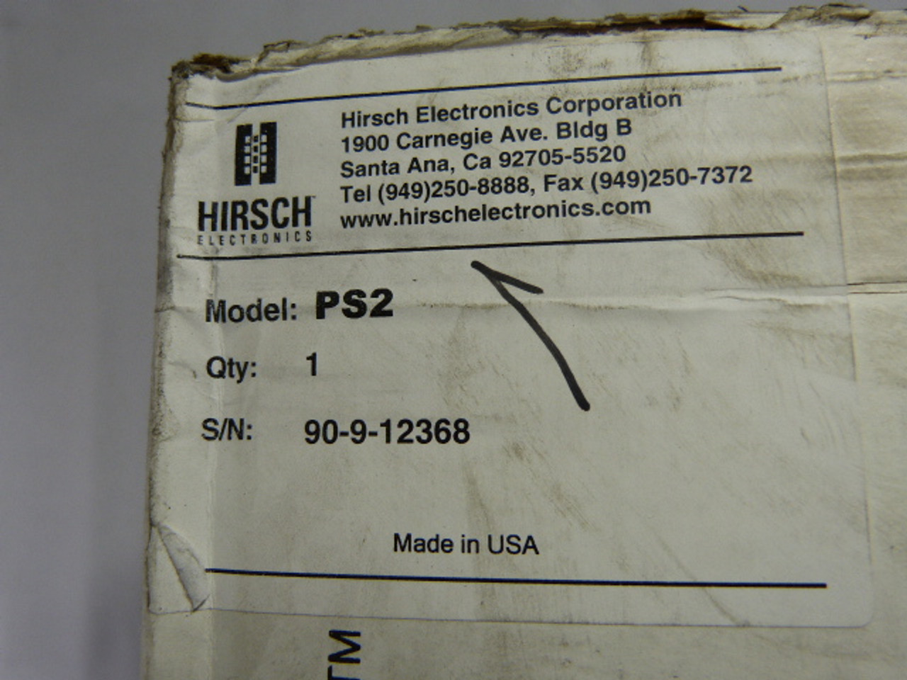 Hirsch PS2 Power Supply 230VAC 24VDC 12x12x4 ! NEW !