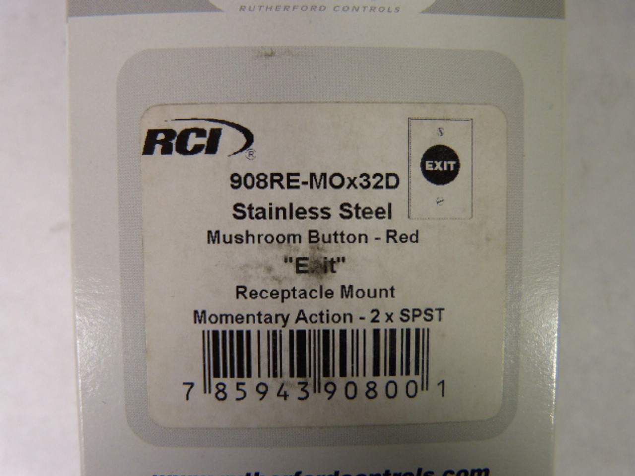 RCI 908RE-MO-X32D Momentary Action Exit Button ! NEW !