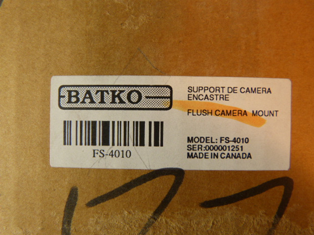 Batko FS-4010 Flush Camera Mount ! NEW !