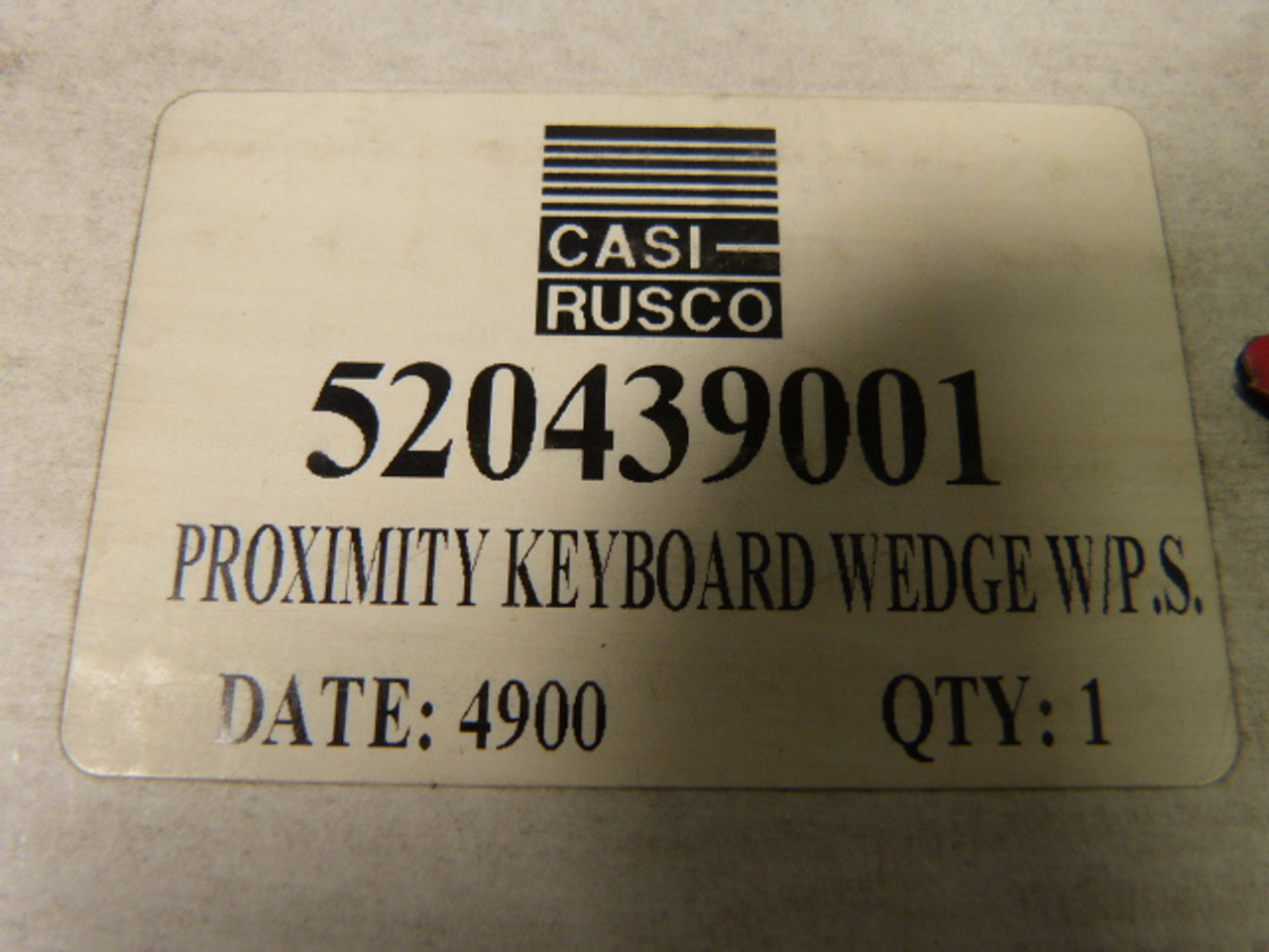 Casi Rusco 520439001 RDR Proximity Wedge Keyboard ! NEW !