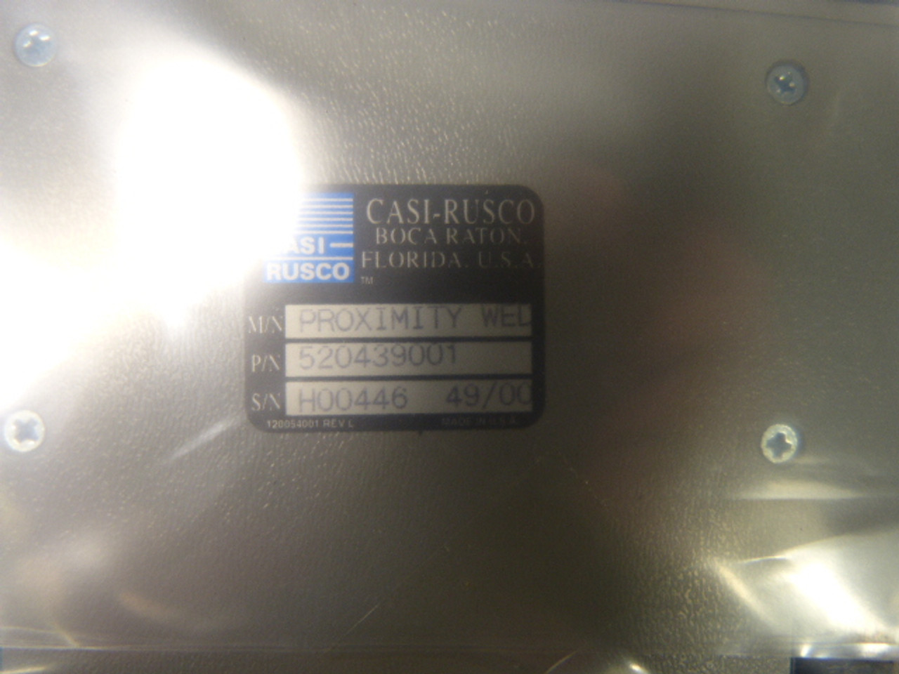 Casi Rusco 520439001 RDR Proximity Wedge Keyboard ! NEW !