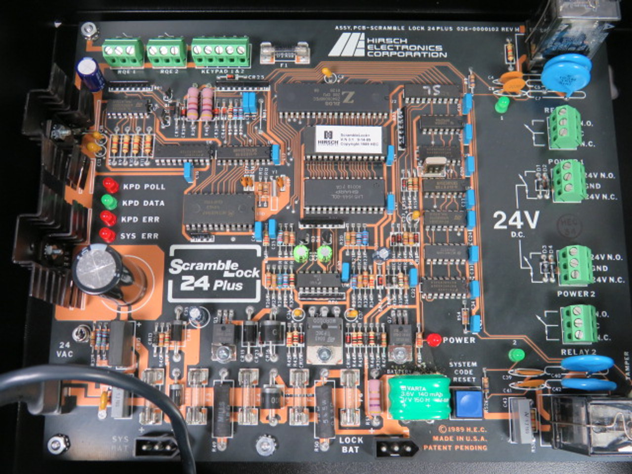 Hirsch Electronics Corp. Enclosed Motherboard For SL24+ Controller ! AS IS !