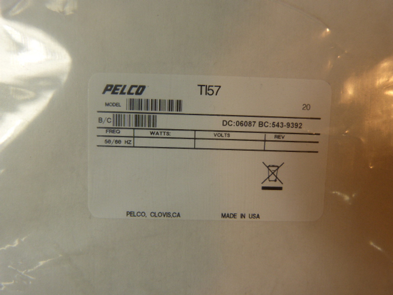 Pelco TI57 Thermal Insulation Sheet for Camera Enclosure ! NWB !