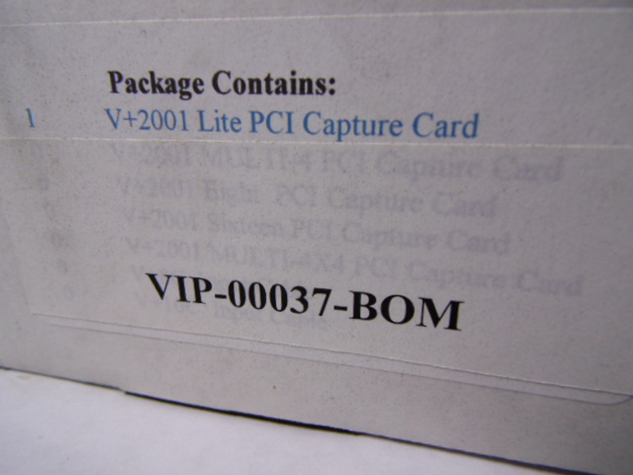 Video Image Processing VIP-00037 Capture Card 4 Input Kit V?? Lite ! NEW !