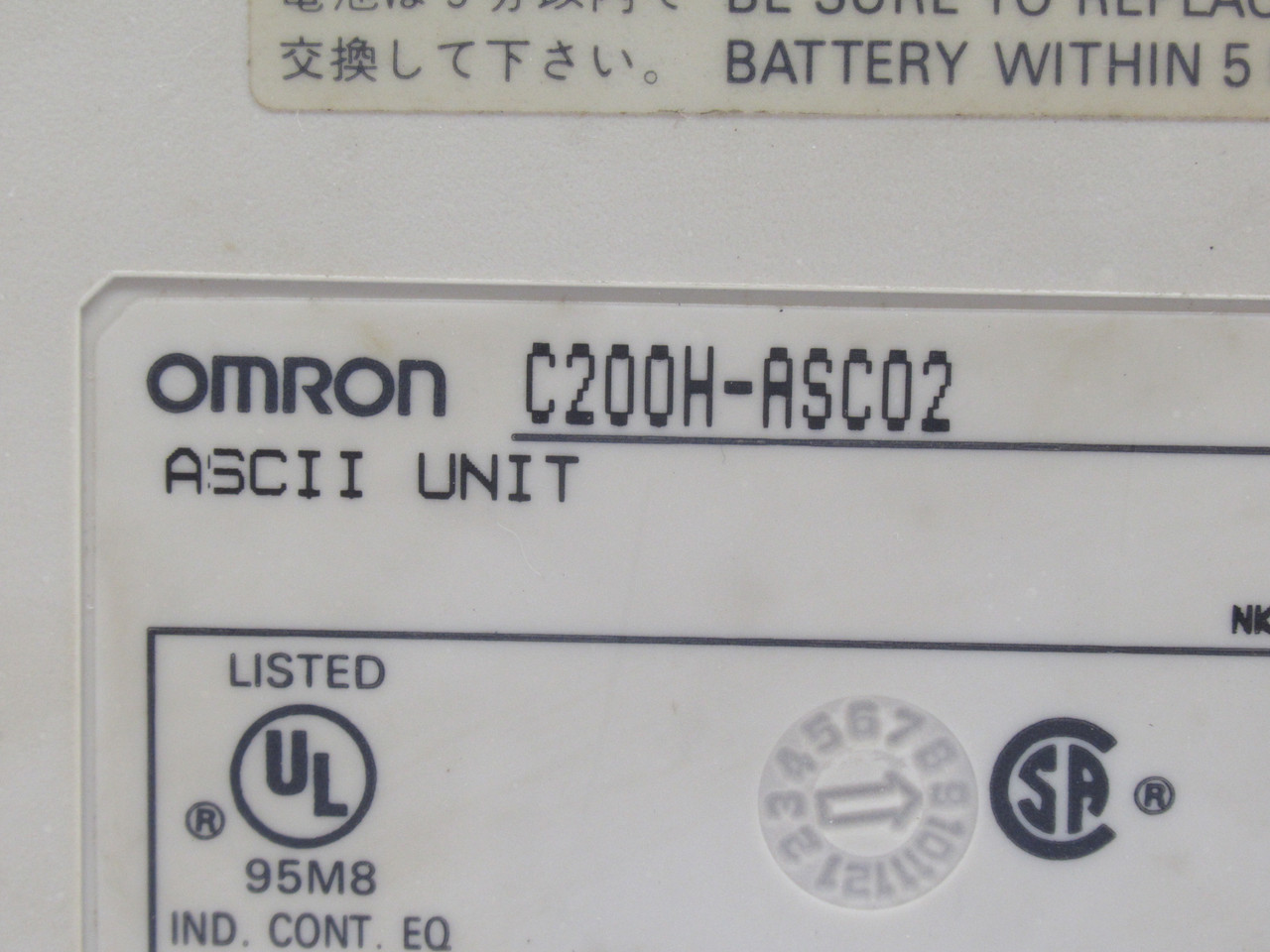 Omron C200H-ASC02 Module ASC11 Unit USED