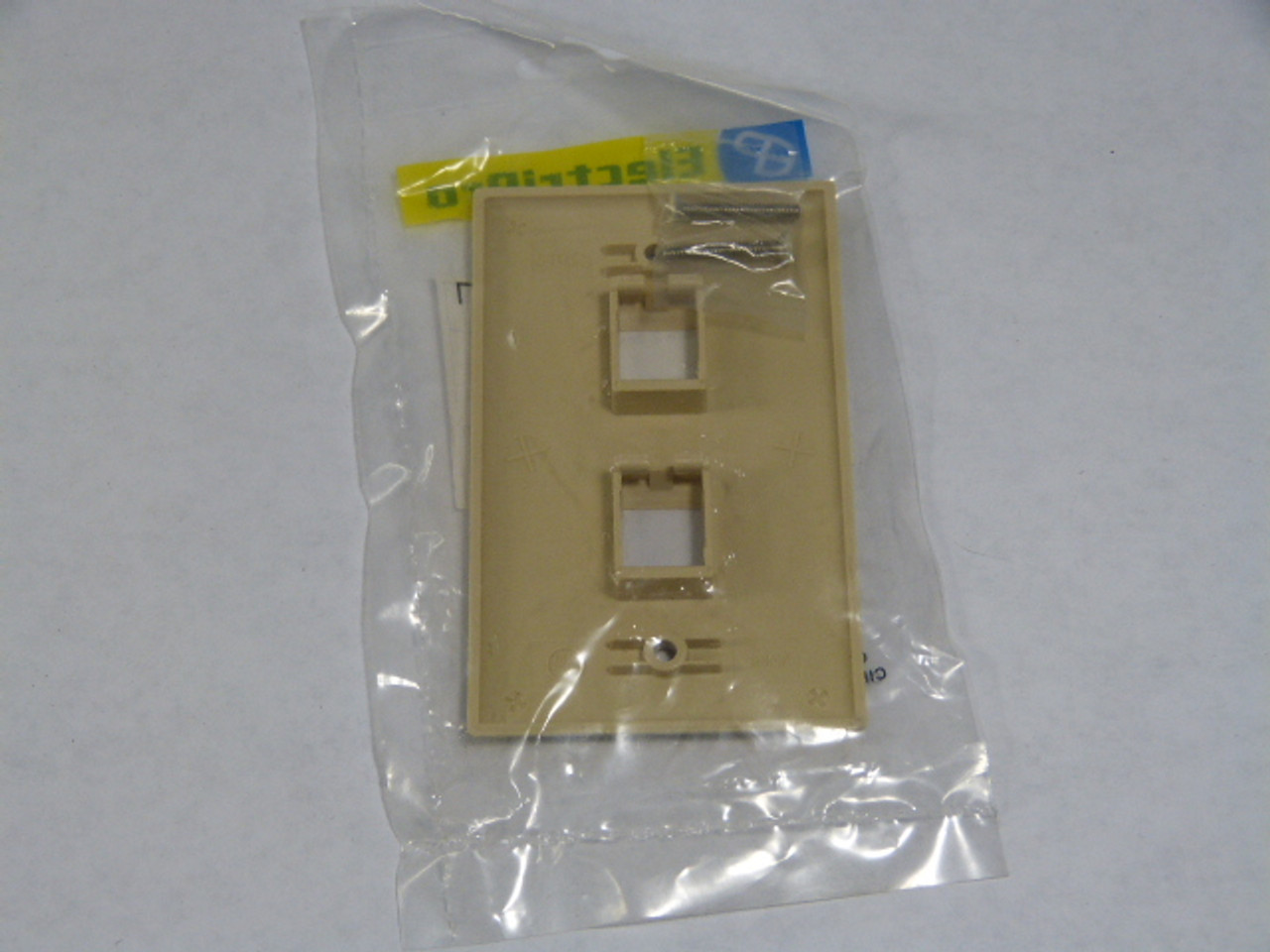 ElectriPro EPO-SFP-2-I Modular Faceplate 2-Port Ivory SHELF WEAR NWB