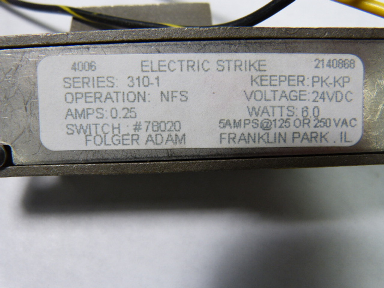 Folger Adams 3104NFS24VDC32 Electric Strike ! NEW !