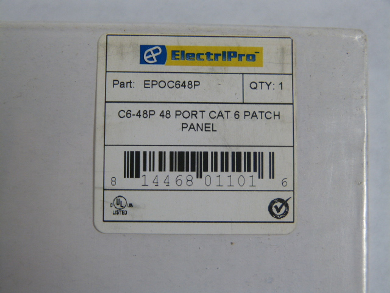 ElectriPro EPOC648P Cat 6 Patch Panel 48 Port Sealed Box SHELF WEAR NEW