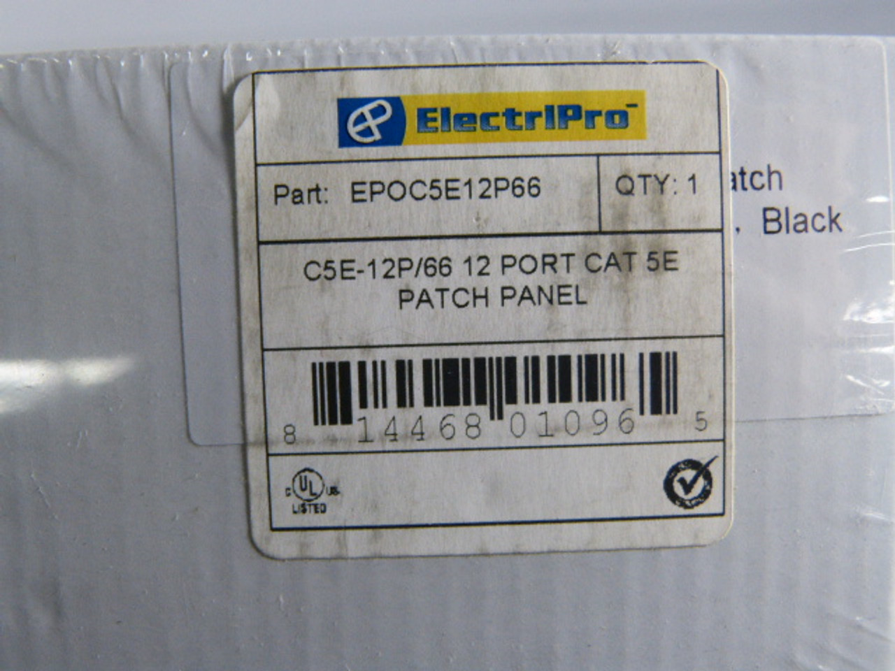 ElectriPro EPOC5E12P66 Cat 5e Patch Panel 12 Port Sealed Box SHELF WEAR NEW