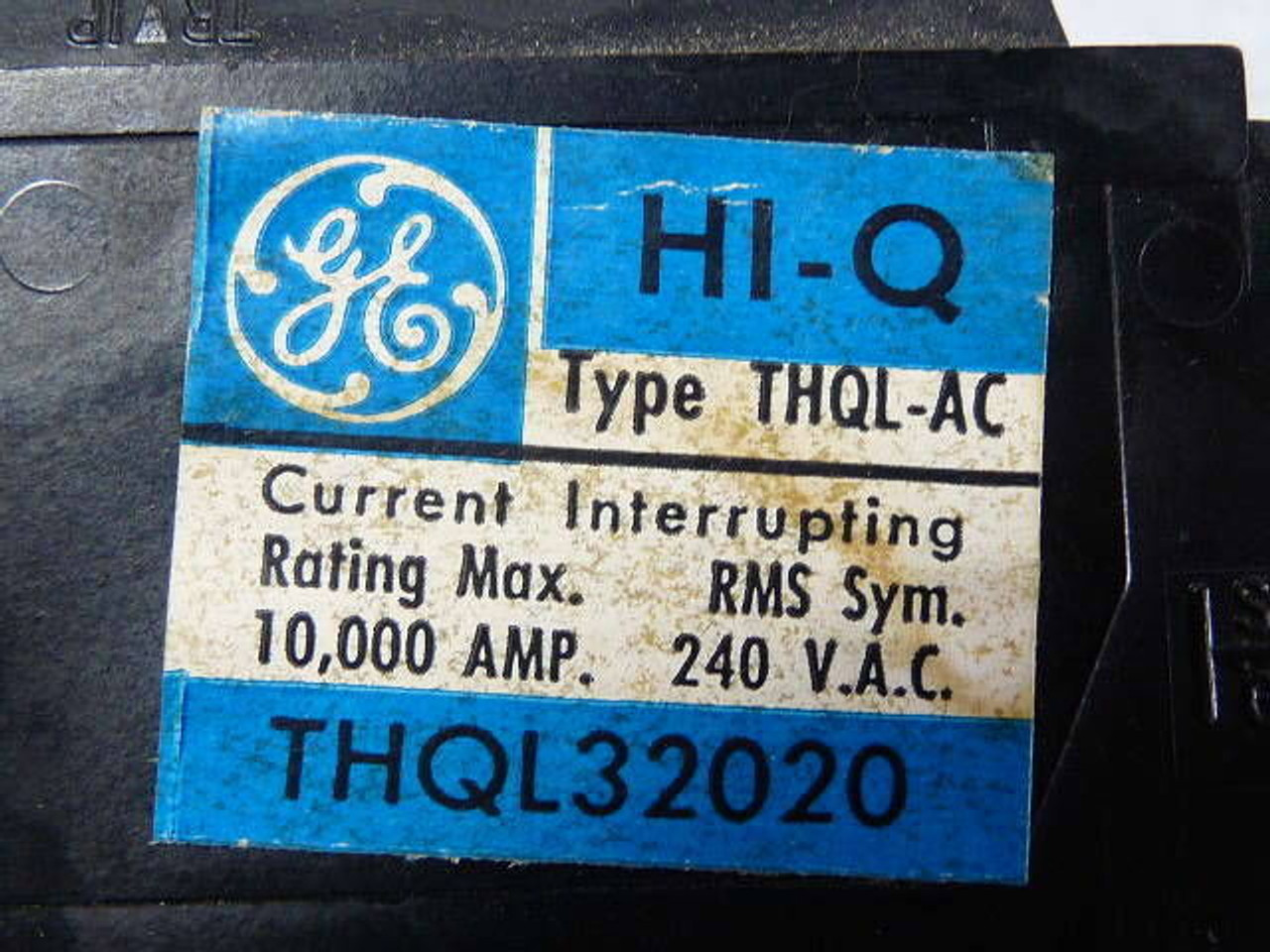 General Electric THQL32020 Circuit Breaker 3P 20A 120/240VAC USED