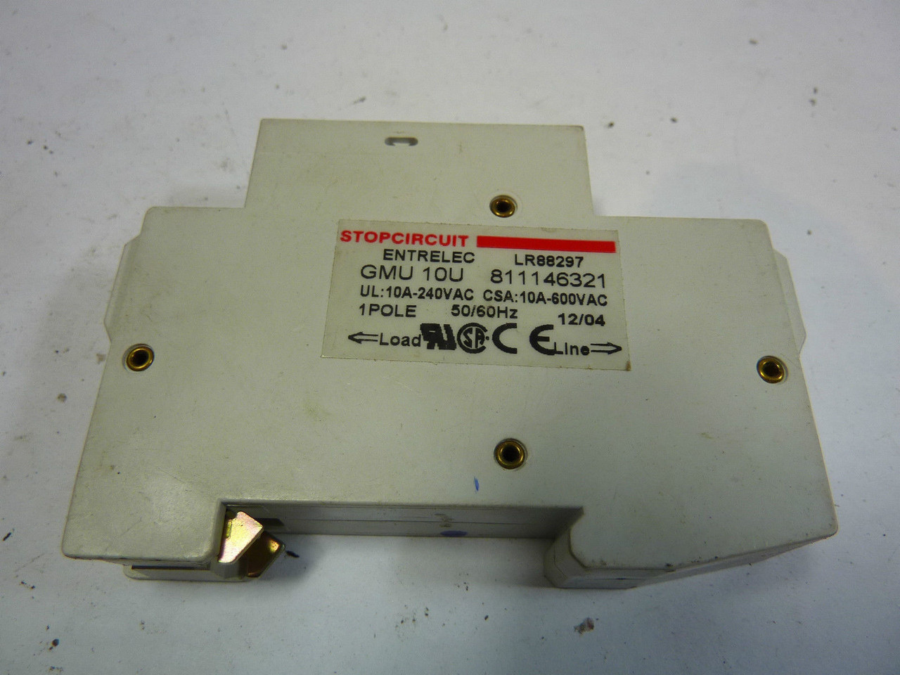 Entrelec GMU-10U Circuit Breaker 10 Amp USED