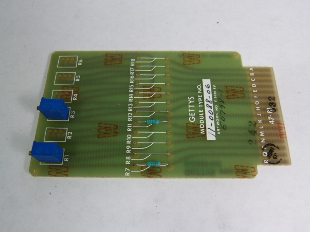 Gettys 11-0088-06 PC Circuit Board USED