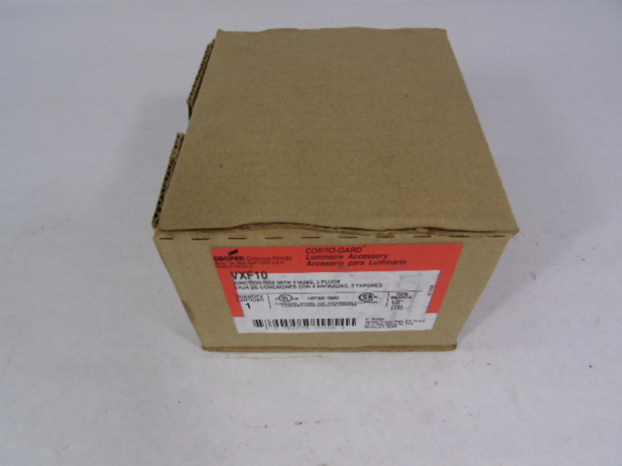 Crouse-Hinds VXF10 Junction Box 4 HUB 3 Plugs 1/2 Inch ! NEW !