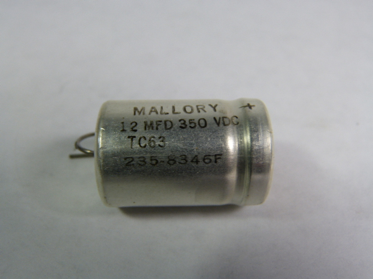 Mallory TC63/235-8346F Capacitor 12mfd 350VDC USED