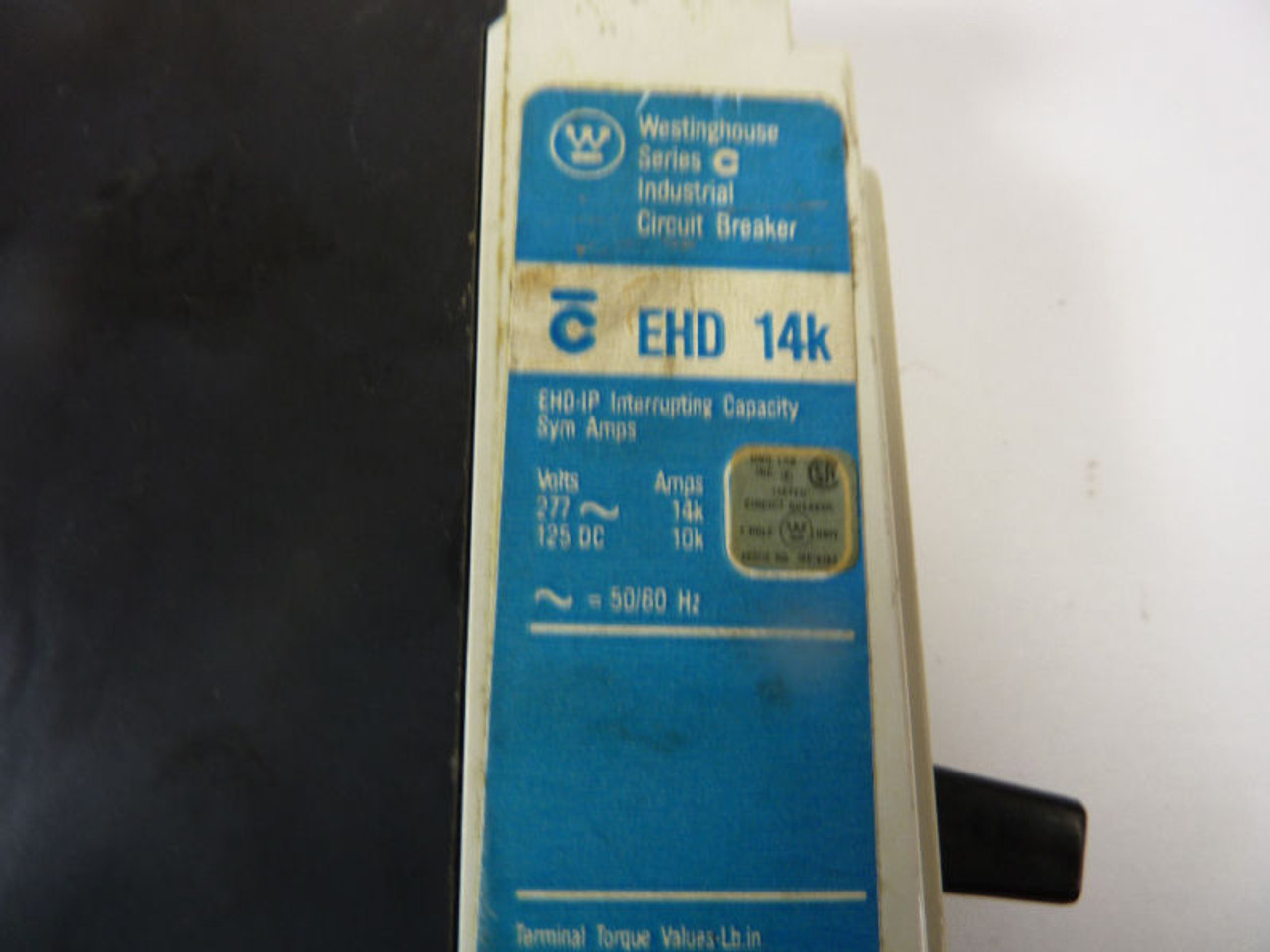 Westinghouse EHD14K Circuit Breaker 80 Amp 125VDC USED