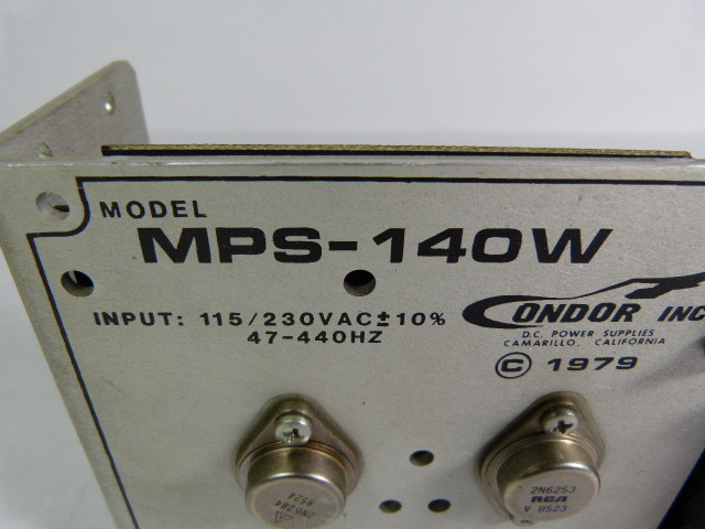 Condor MPS-140W Power Supply 115/230 IN POS/NEG & 5 VDC 12 VDC Out USED