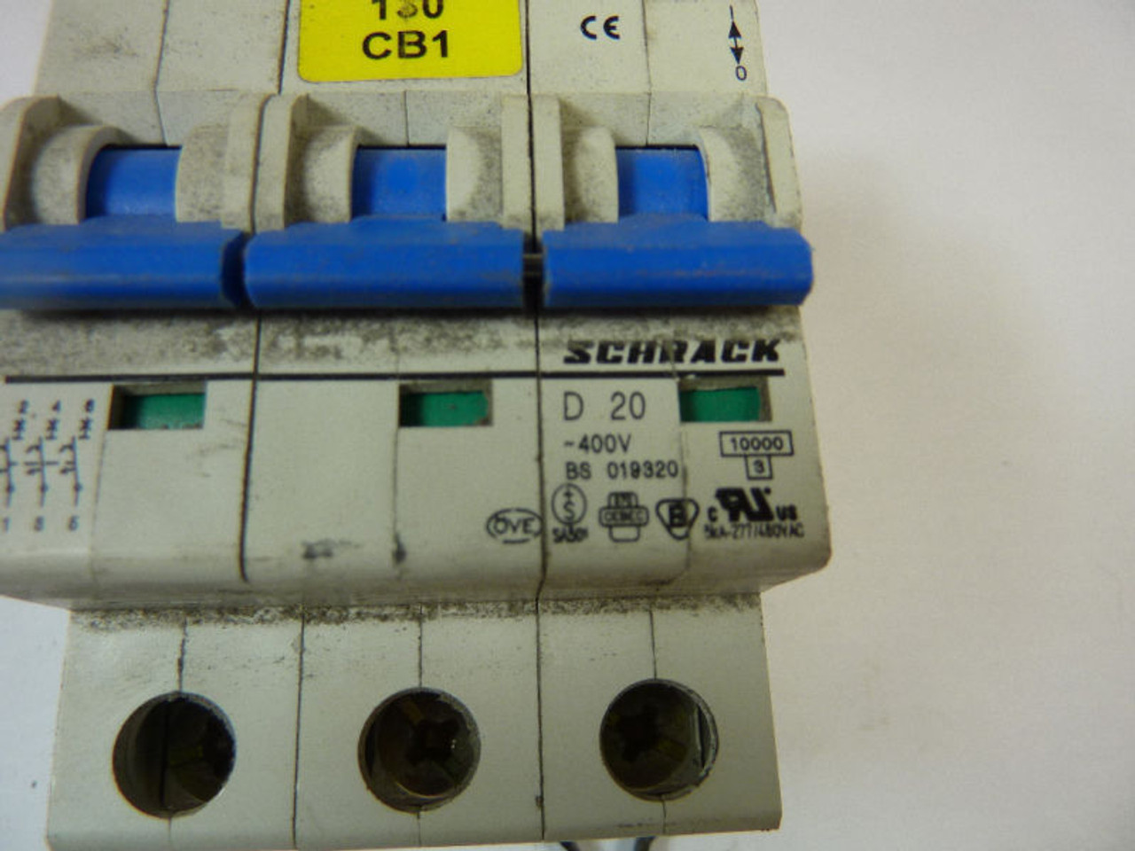 Schrack BS-019320 Circuit Breaker 20A 3-Pole USED