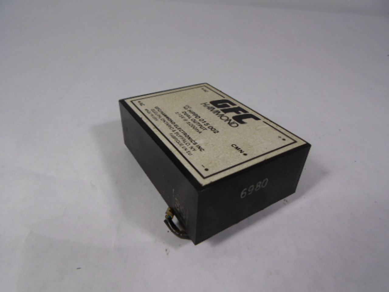 GFC Hammond HPPD-015-002 Solid State Power Supply 15V 200MA USED
