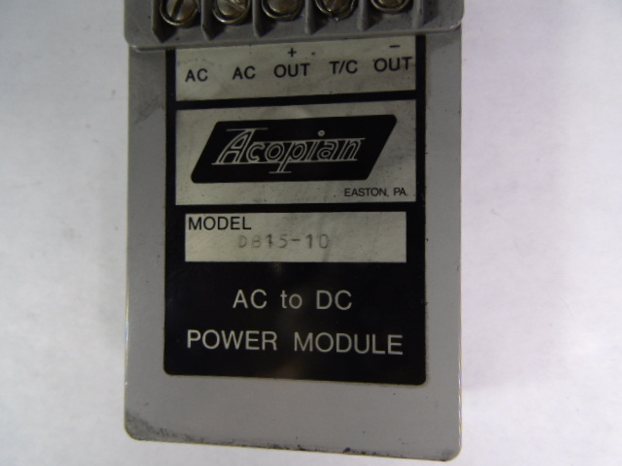Acopian DB15-10 Power Supply 15V 0.1amp Per Output USED