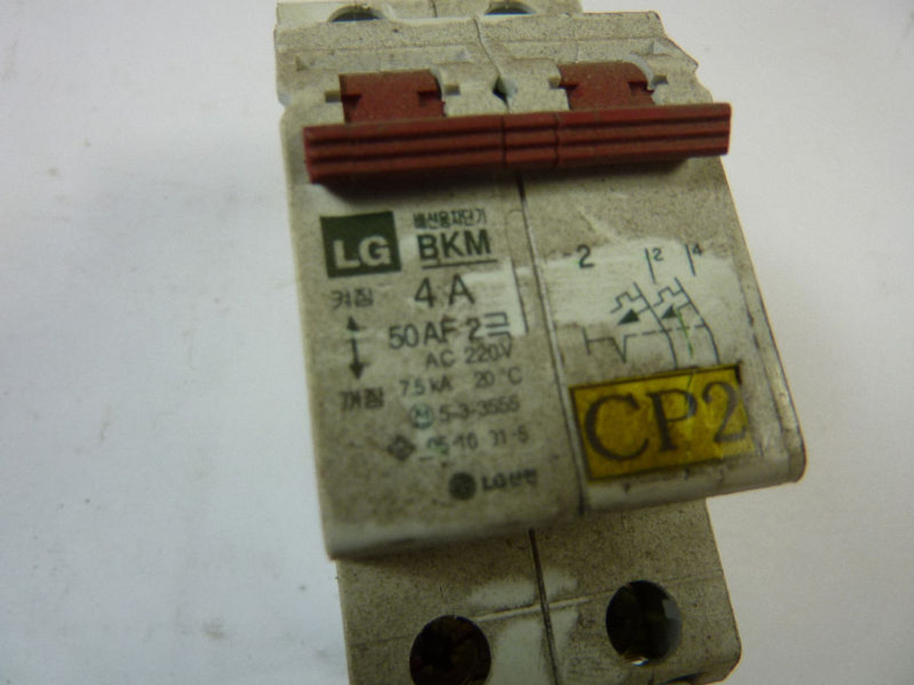 LG BKM Circuit Breaker 4 Amp 220V USED