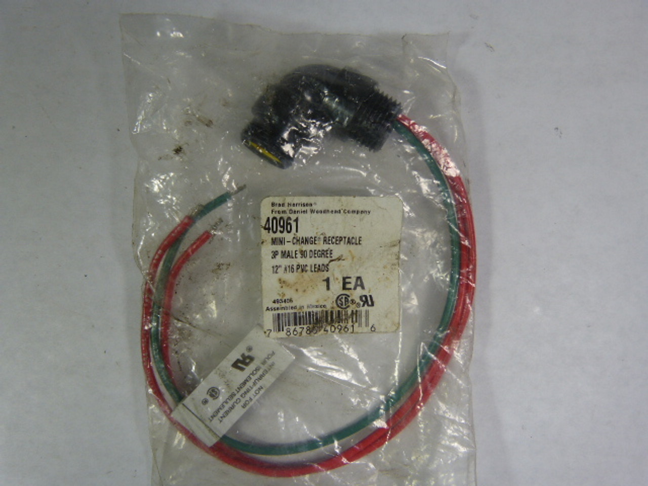 Brad Harrison 40961 Mini Change Cordset 3-Pin ! NWB !